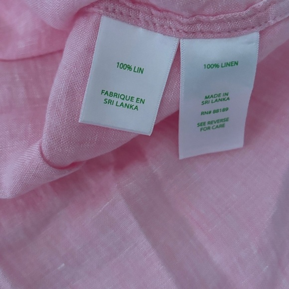 Lilly Pulitzer BRIETTE BUTTON DOWN URCHIN PINK X RESORT WHITE SZ M - Picture 4 of 9